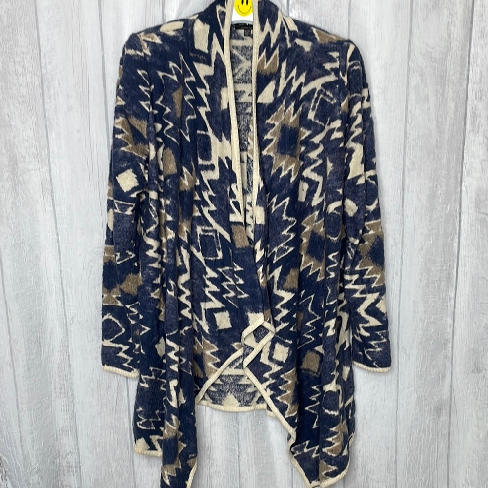 Lucky Brand Navy and Cream Aztec print Sweater.